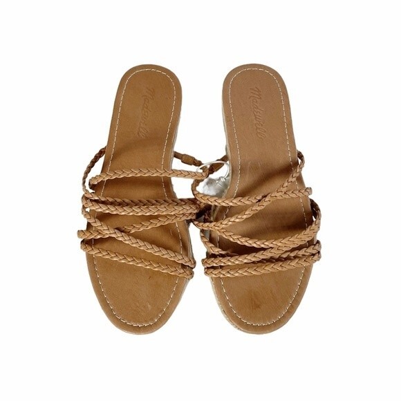NEW Madewell The Kathryn Espadrille Slide Sandal Tan Leather Women’s Size 6.5 - Picture 5 of 15
